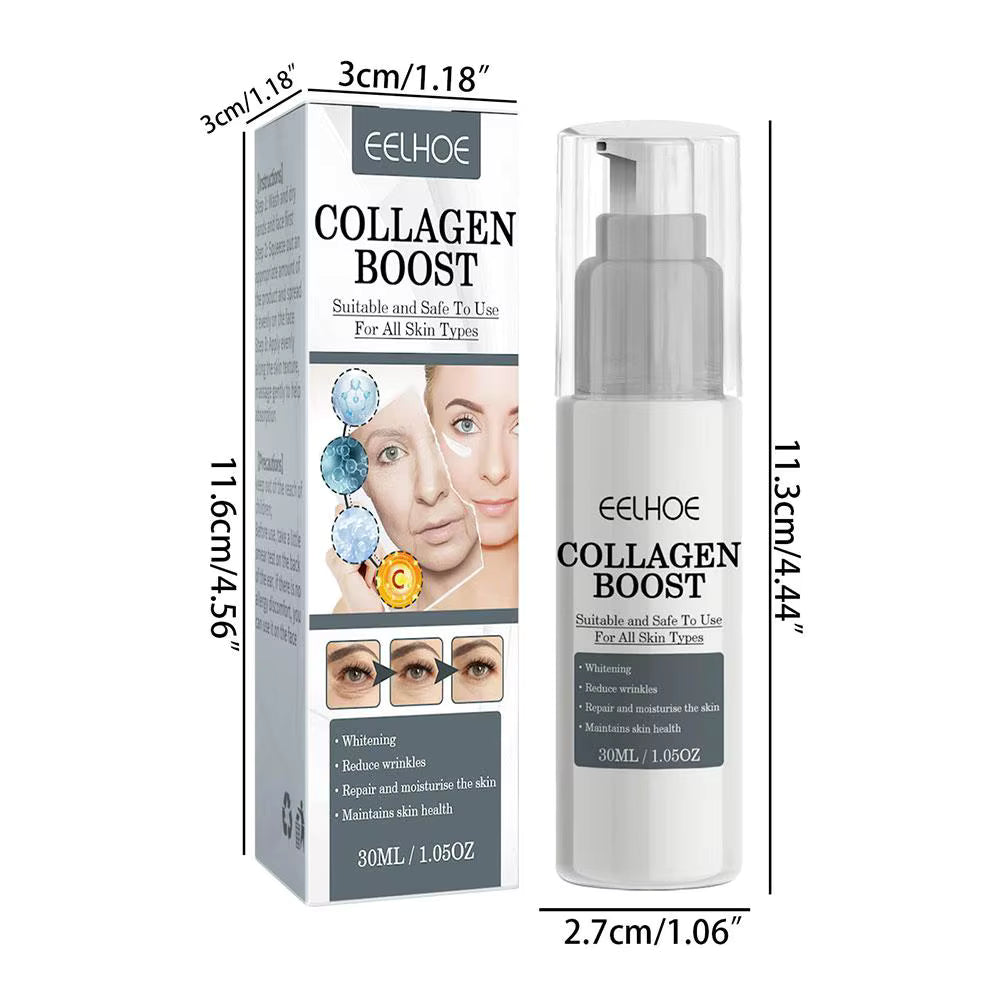 Siero Collagen Boost/ Anti-Rughe, Illuminante e Idratante/ Per Tutti i Tipi di Pelle 30ml